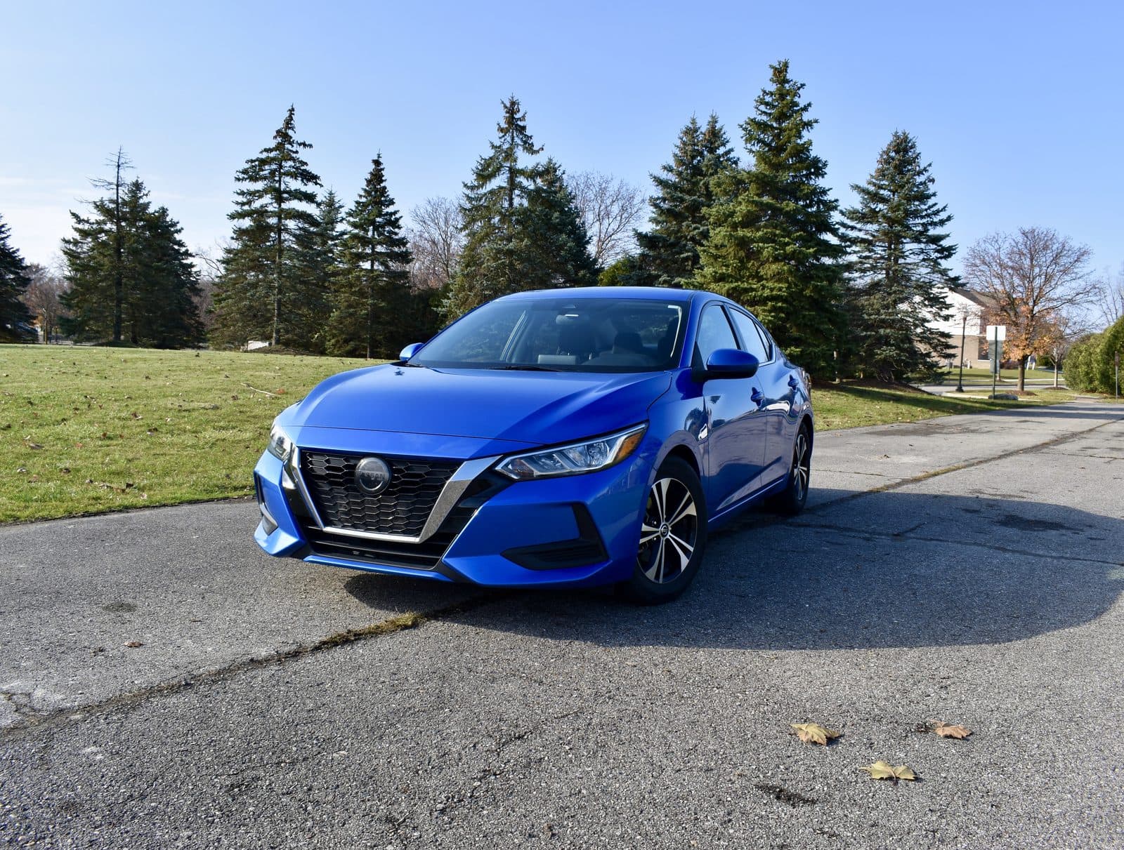 Blue Nissan Sentra compact sedan rental, Wayne MI
